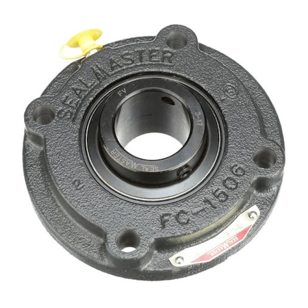 Regal Beloit Flange Block Bearing; 4 Bolt Round Flange Cartridge; 1-7/16 in. Bore; 4.4 in. Bolt Circle Diameter MFC-23